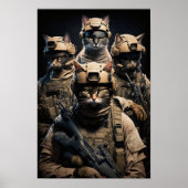 Poster Art Military Cats (Voorkant)