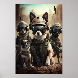 Poster Art Military Dogs