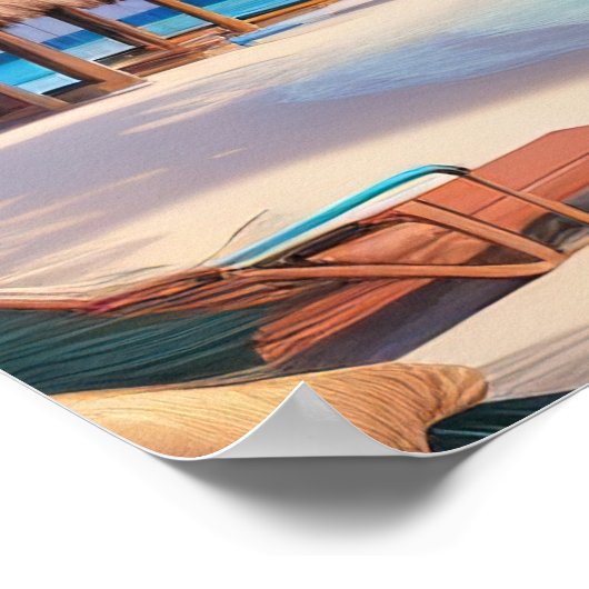 Poster Art Ocean Beach Scène (Hoek)