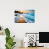 Poster Art Ocean Beach Scène (Thuiskantoor)