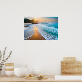 Poster Art Ocean Beach Scène (Keuken)
