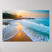 Poster Art Ocean Beach Scène (Voorkant)