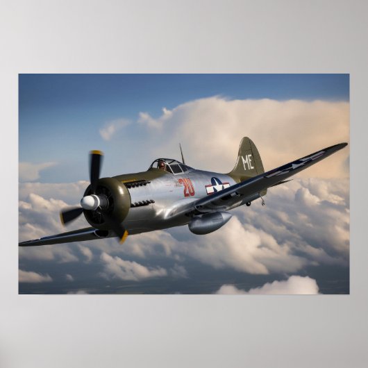 Poster Art Oorlogsvliegtuig (Voorkant)