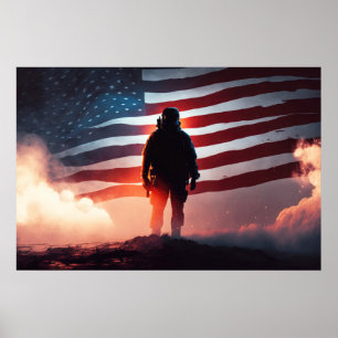 Poster Art Patriot Hero