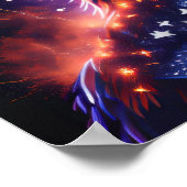 Poster Art Patriottische Adelaar (Hoek)