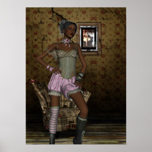Poster Art Pin-up Meisjes Vintage Meisje 2