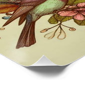Poster Art Print Vogels Liedje in Herfst (Hoek)