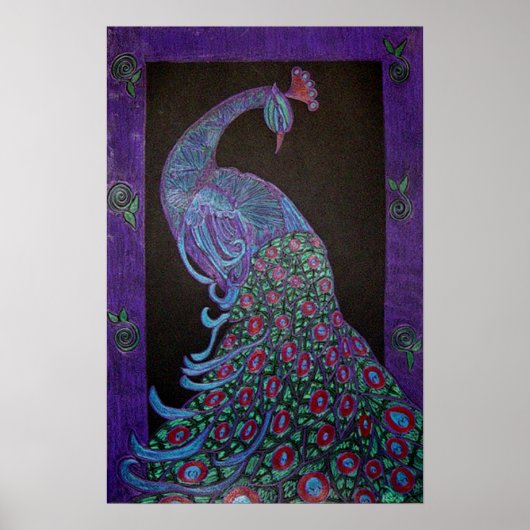 Poster Art - Proud Peacock (Voorkant)