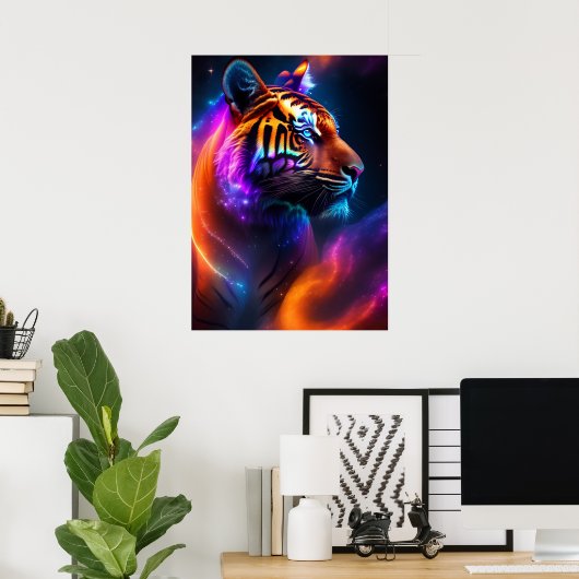 Poster Art Rainbow Tiger (Thuiskantoor)