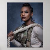 Poster Art Vrouw Soldaat (Voorkant)