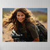 Poster Art Vrouw Soldaat (Voorkant)