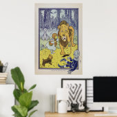 POSTER ART - WIZARD OF OZ - DOROTHY COWARDLY LION (Thuiskantoor)