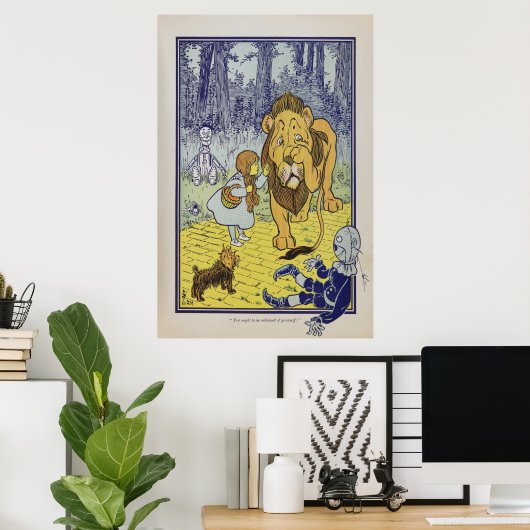 POSTER ART - WIZARD OF OZ - DOROTHY COWARDLY LION (Thuiskantoor)