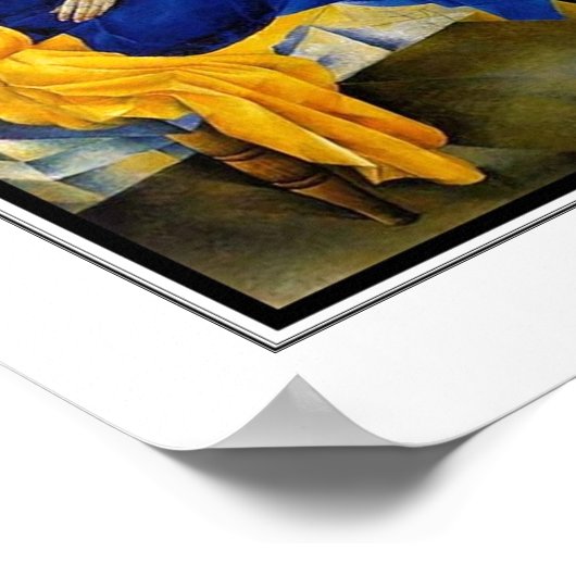 Poster  Art Woman Blue Akhmatova_1914 (Hoek)