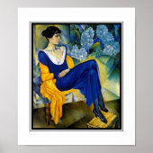 Poster  Art Woman Blue Akhmatova_1914 (Voorkant)
