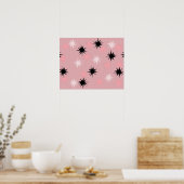 Poster "Atomic Pink Starbursts" (Keuken)