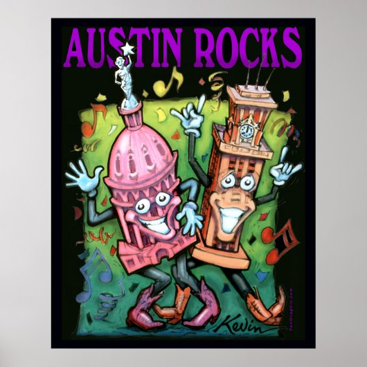 Poster Austin Rocks (Voorkant)
