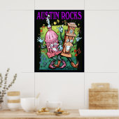 Poster Austin Rocks (Keuken)