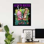 Poster Austin Rocks (Thuiskantoor)