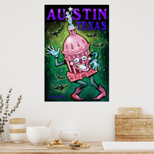 Poster Austin Texas (Keuken)