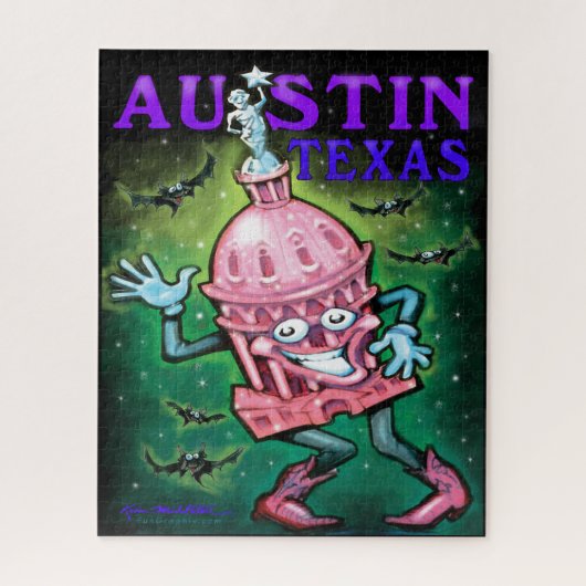 Poster Austin Texas Legpuzzel (Verticaal)