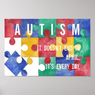Poster Autism Awareness waterverf