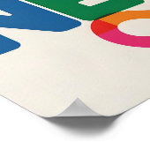 Poster Autisme Bewustzijn Kleur Typografie Infinit (Hoek)