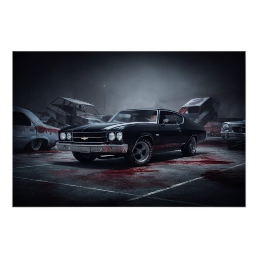 Poster Auto Black 02 (Voorkant)