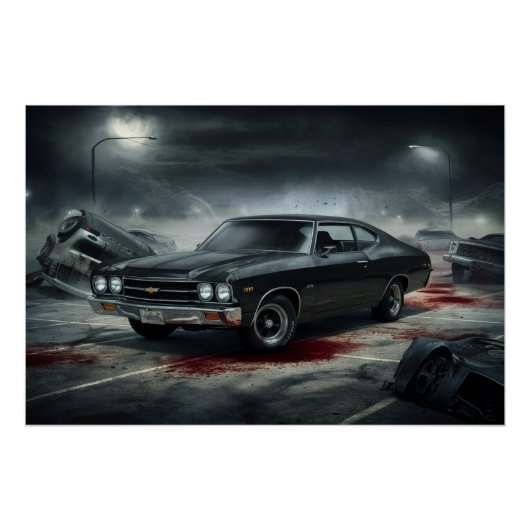Poster Auto Black 03 (Voorkant)