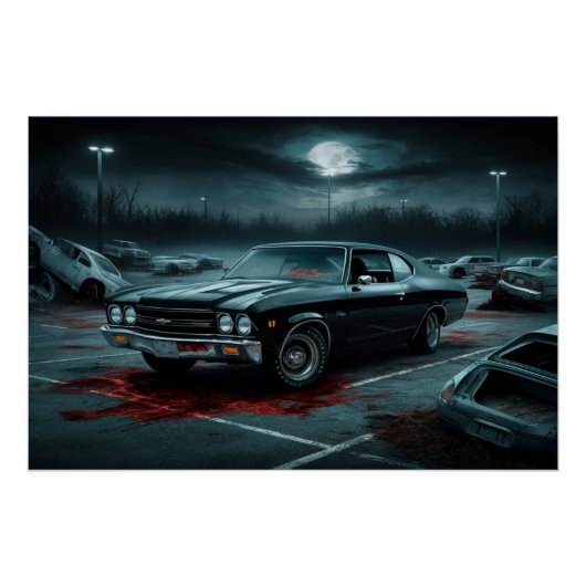Poster Auto Black 12 (Voorkant)