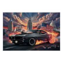 Poster Auto-vlaggen 07