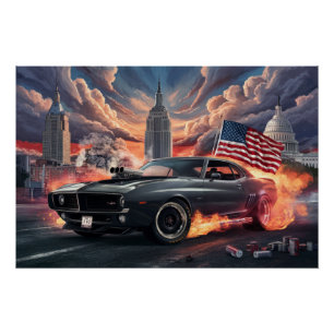 Poster Auto-vlaggen 07