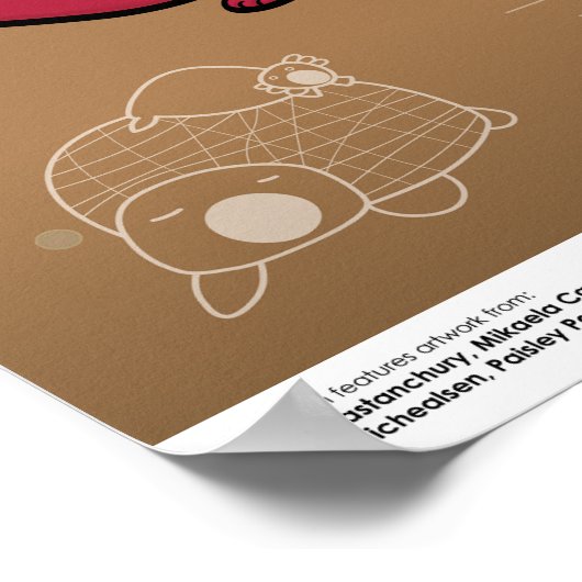 Poster - Axolotls onder het Zee - Buellton.Art (Hoek)