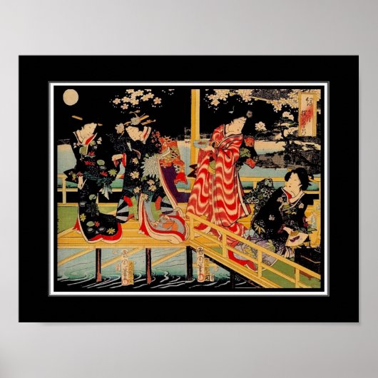 Poster Aziatische  Art Utagawa Kunichika Japan 2 (Voorkant)