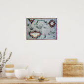 Poster Azoren Historic Map (Keuken)