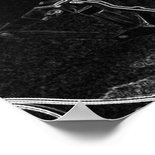 Poster B/W Drumset 1 (Hoek)