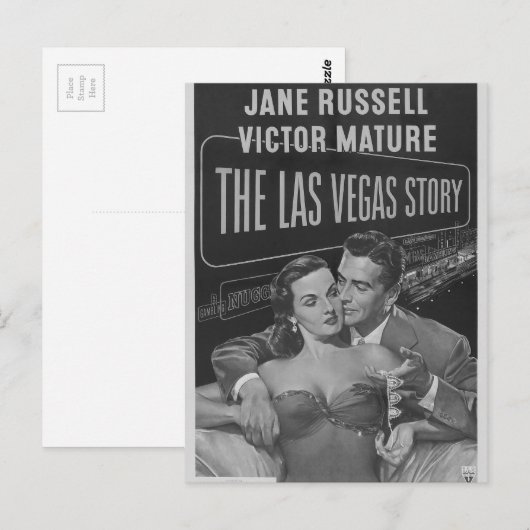 Poster B&W Las Vegas Briefkaart (Voorkant / Achterkant)