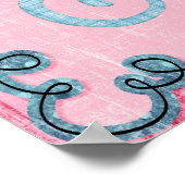 Poster Baby Kinder Roze Blauw (Hoek)