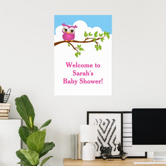 Poster Baby shower Baby shower met snoepjesBaby (Thuiskantoor)
