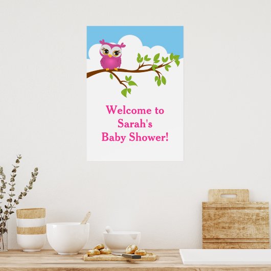 Poster Baby shower Baby shower met snoepjesBaby (Keuken)