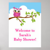 Poster Baby shower Baby shower met snoepjesBaby (Voorkant)