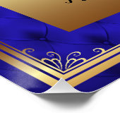 Poster Baby shower Boy, prins babyjongen, blauw, 2 (Hoek)