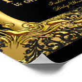 Poster Baby shower Little Prince Gold Black (Hoek)