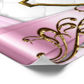 Poster Baby shower Meisje, prinses, roze, 16x20 (Hoek)