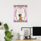 Poster Baby shower Meisje, prinses, roze, 16x20 (Thuiskantoor)