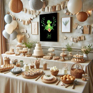 Poster Baby shower voor gebarenteken voor voedings