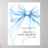 Poster Baby showerv delicate bow. (Voorkant)