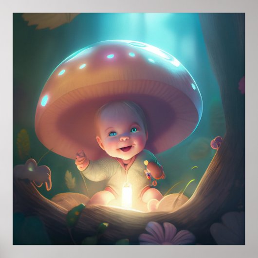 Poster baby smiling (Voorkant)