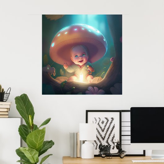 Poster baby smiling (Thuiskantoor)