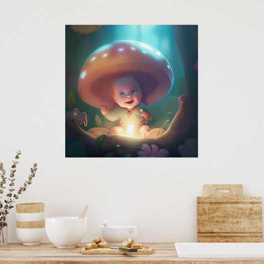 Poster baby smiling (Keuken)
